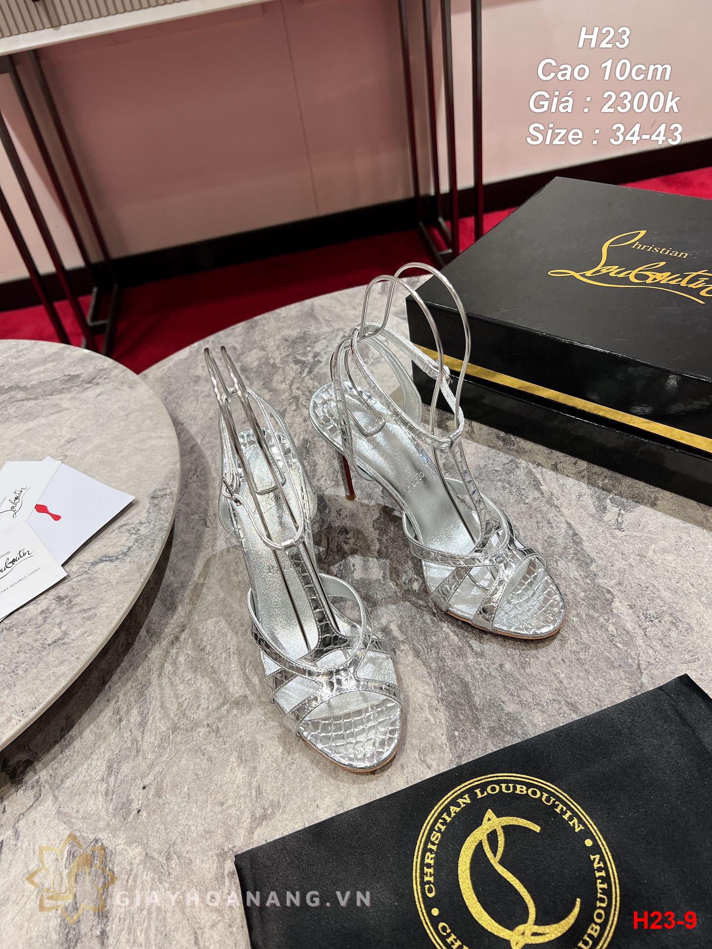 H23-9 Louboutin sandal cao gót 10cm siêu cấp