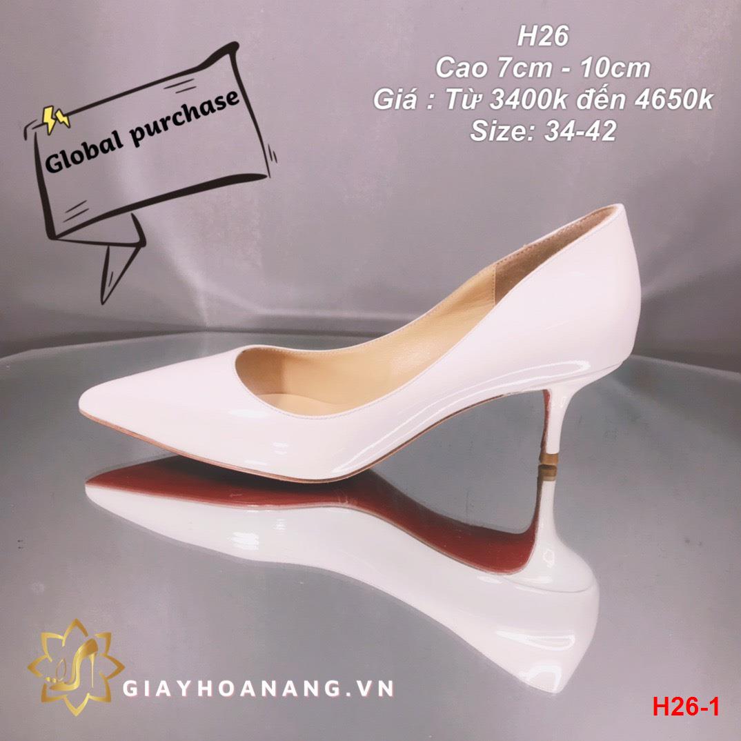 H26-1 Louboutin giày cao 7cm siêu cấp