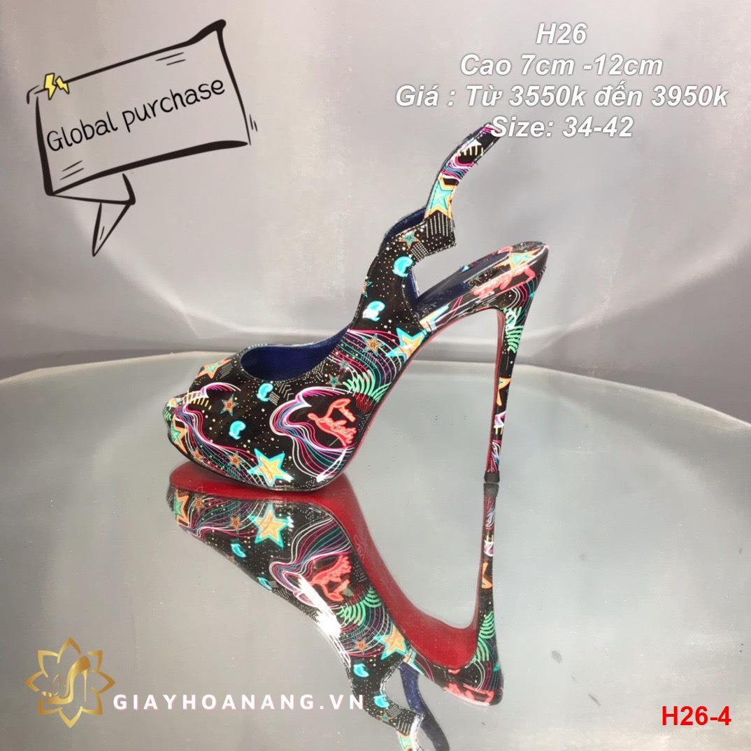 H26-4 Louboutin sandal cao 7cm -12cm siêu cấp