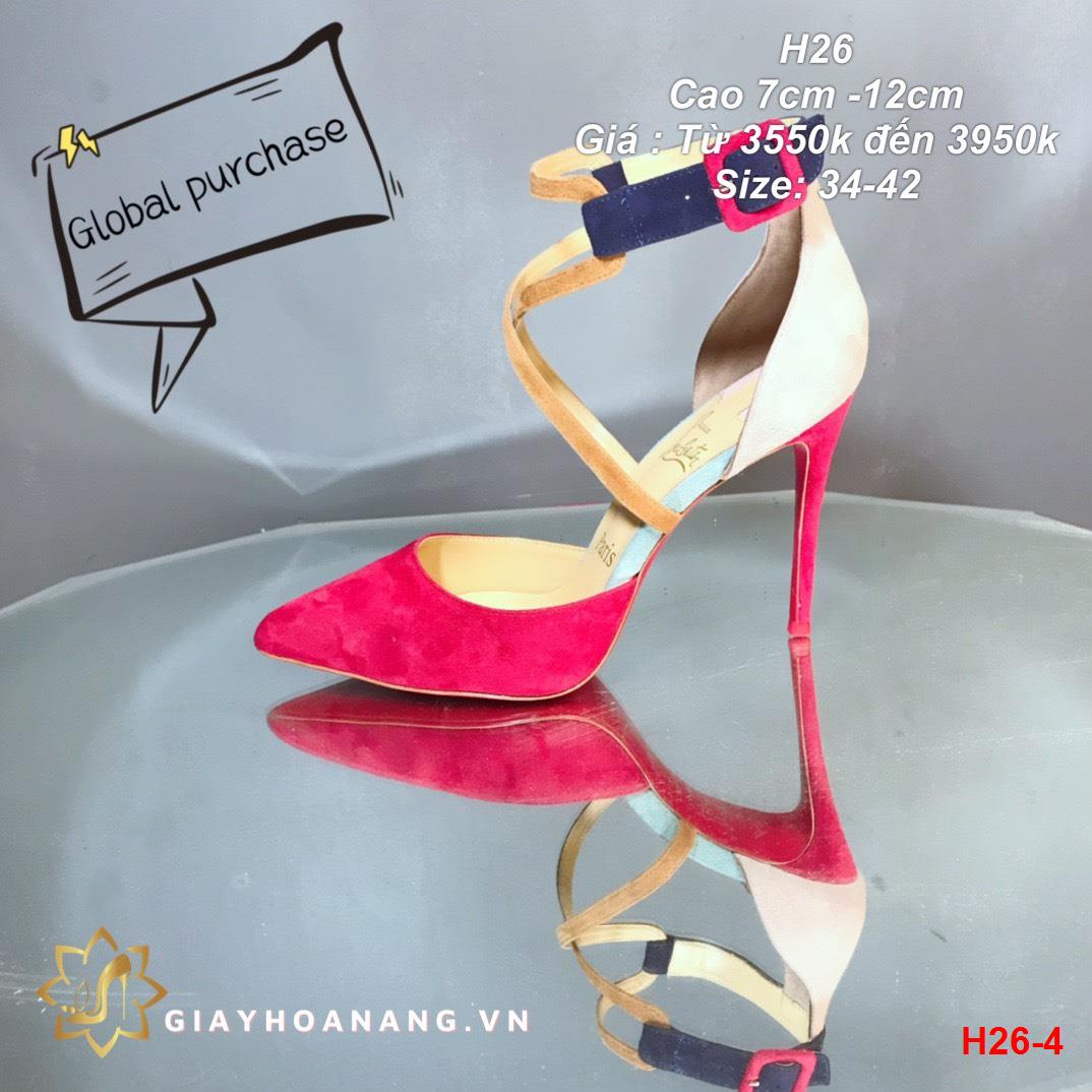 H26-4 Louboutin sandal cao 7cm -12cm siêu cấp