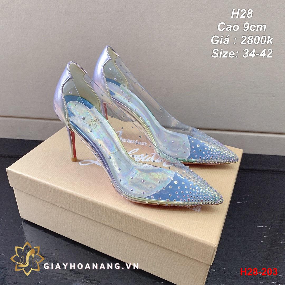 H28-203 Louboutin giày cao 9cm siêu cấp