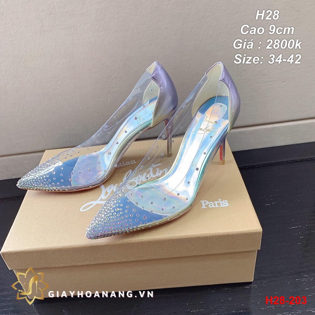 H28-203 Louboutin giày cao 9cm siêu cấp