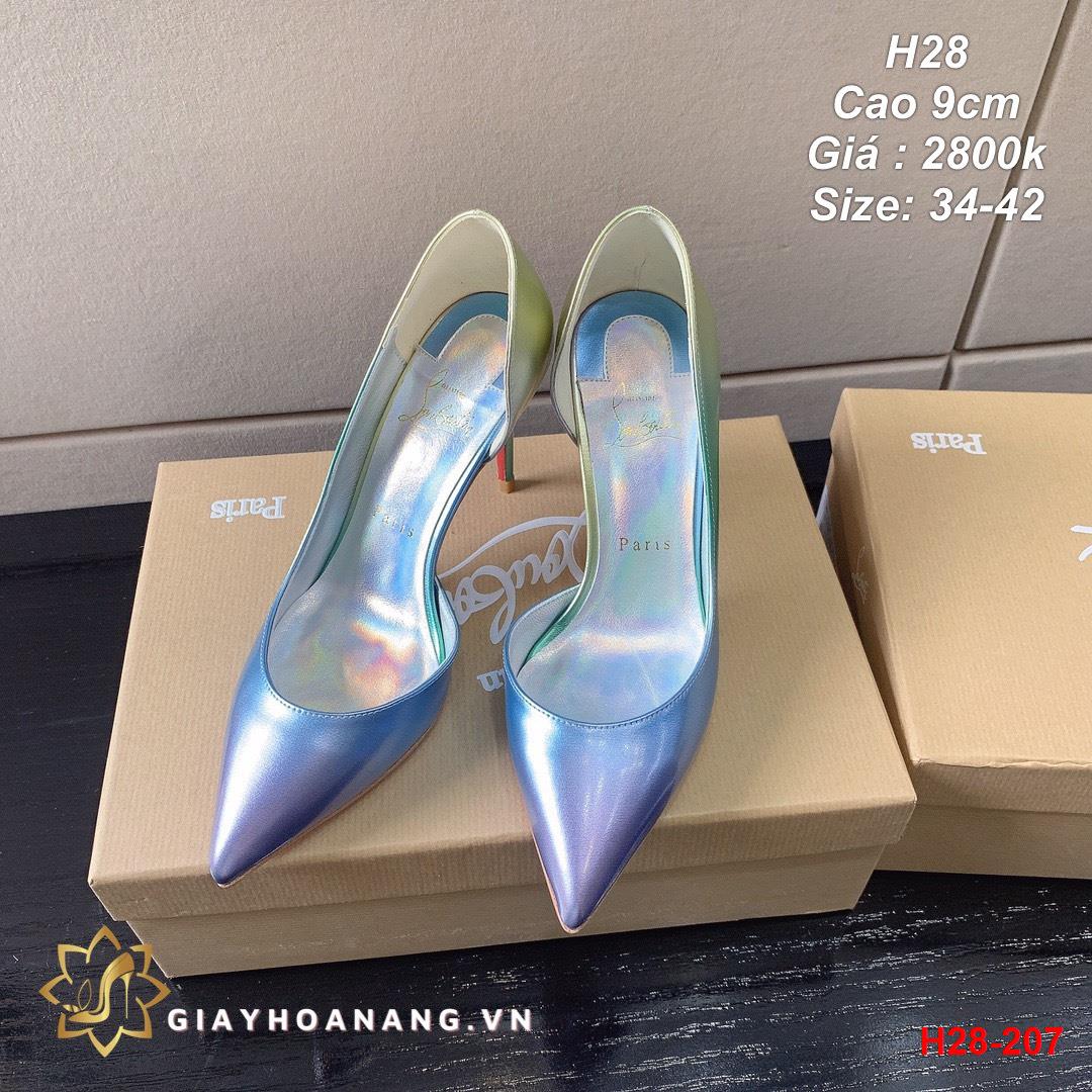 H28-207 Louboutin giày cao 9cm siêu cấp