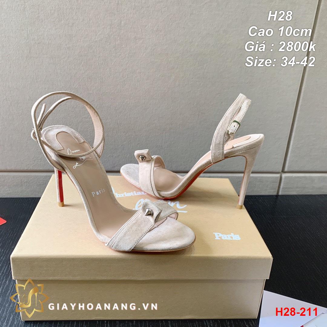 H28-211 Louboutin sandal cao 10cm siêu cấp