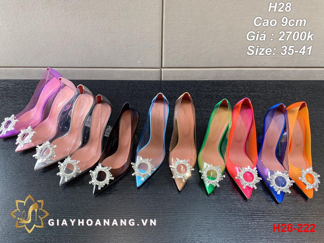 H28-222 Amina Muaddi giày cao 9cm siêu cấp