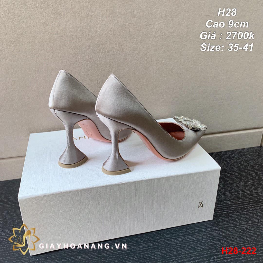 H28-222 Amina Muaddi giày cao 9cm siêu cấp
