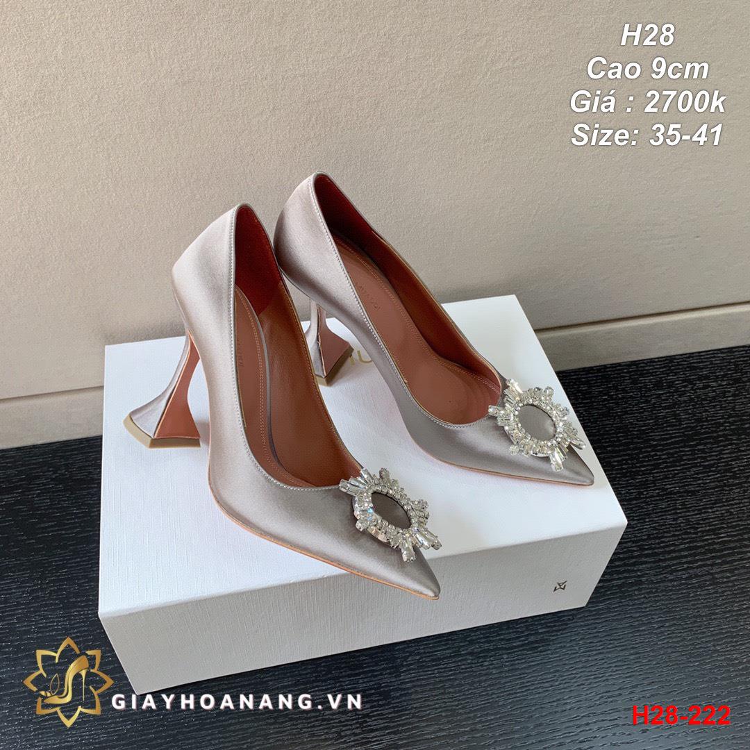 H28-222 Amina Muaddi giày cao 9cm siêu cấp