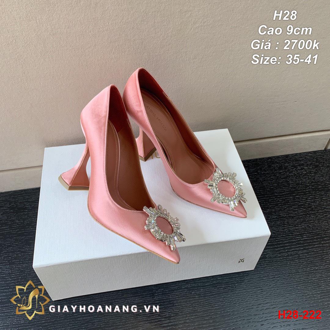 H28-222 Amina Muaddi giày cao 9cm siêu cấp