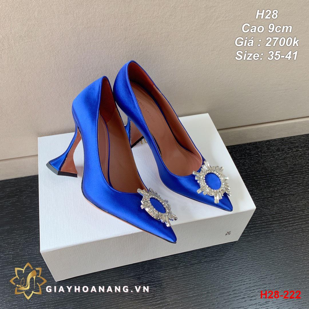 H28-222 Amina Muaddi giày cao 9cm siêu cấp