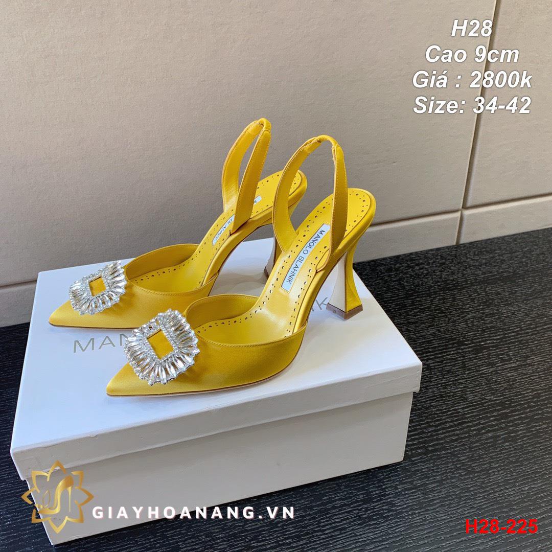 H28-225 Manolo Blahnik sandanl cao 9cm siêu cấp