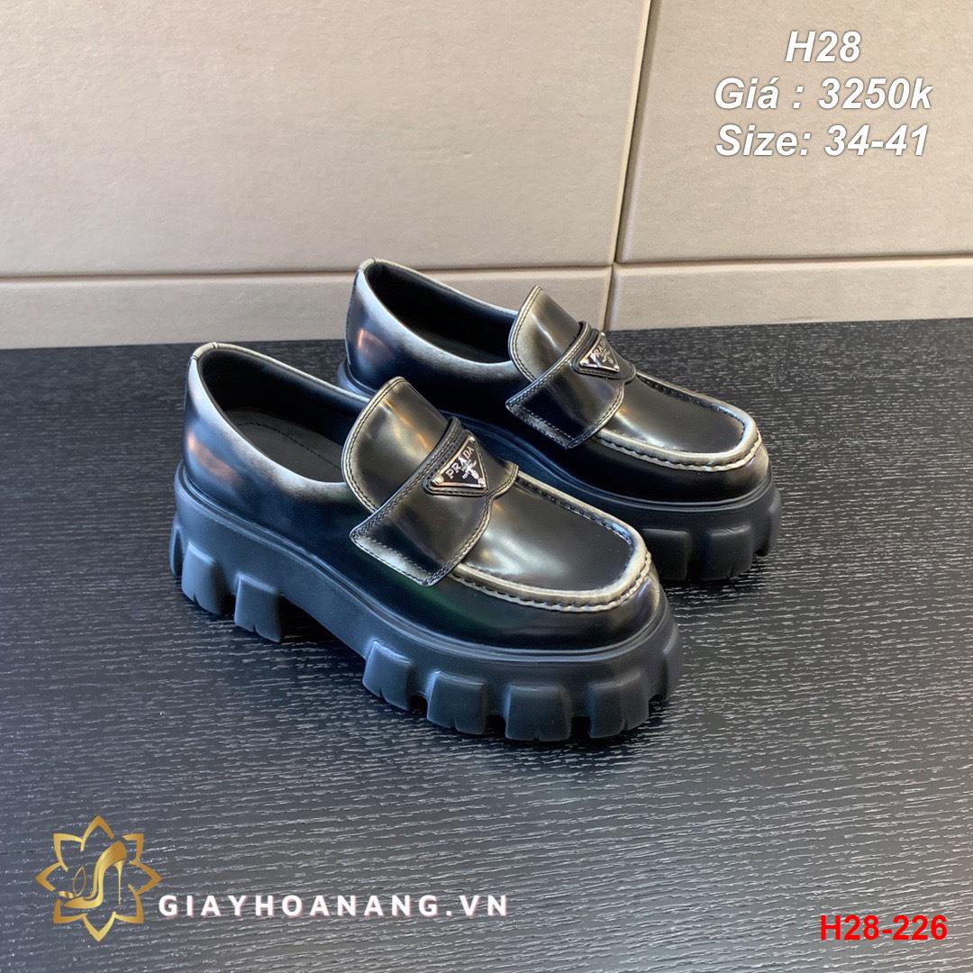 H28-226 Prada giày lười siêu cấp