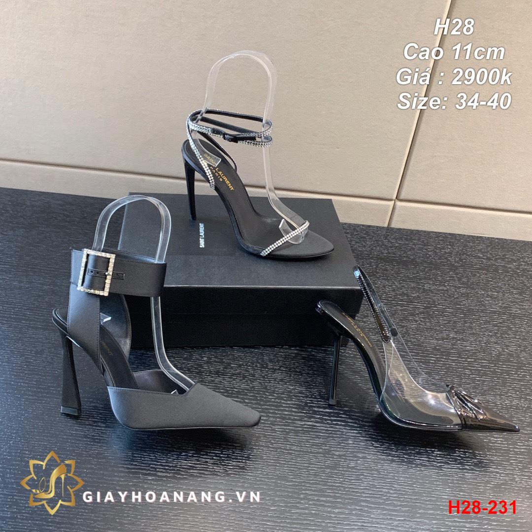 H28-231 Saint Laurent sandal cao 11cm siêu cấp