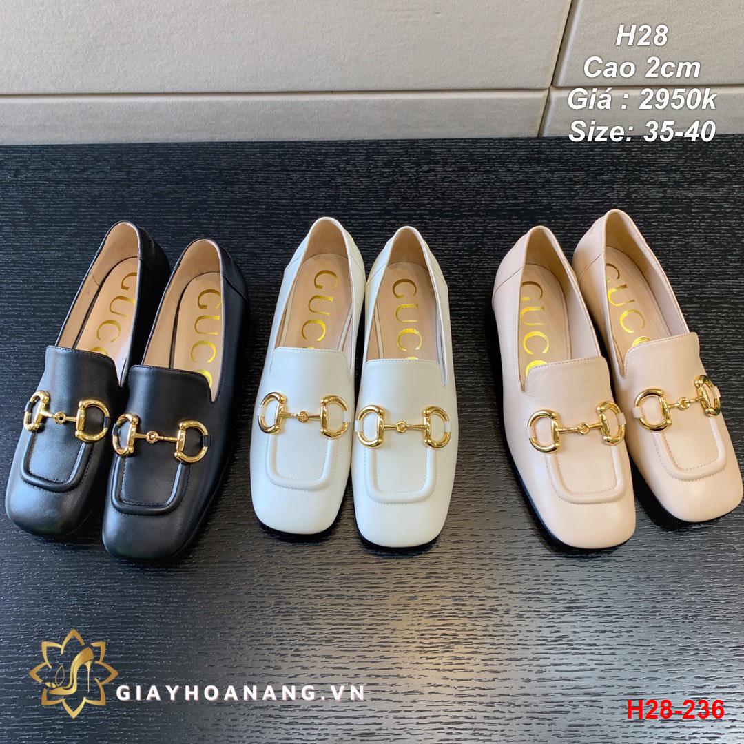 H28-236 Gucci giày cao 2cm siêu cấp