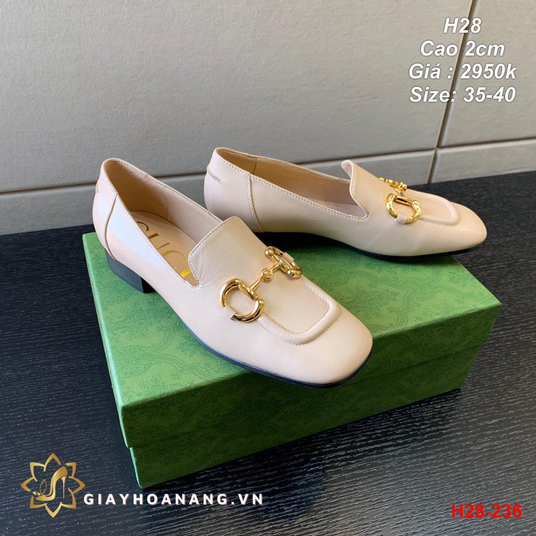 H28-236 Gucci giày cao 2cm siêu cấp