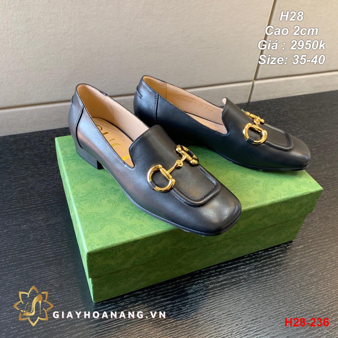 H28-236 Gucci giày cao 2cm siêu cấp