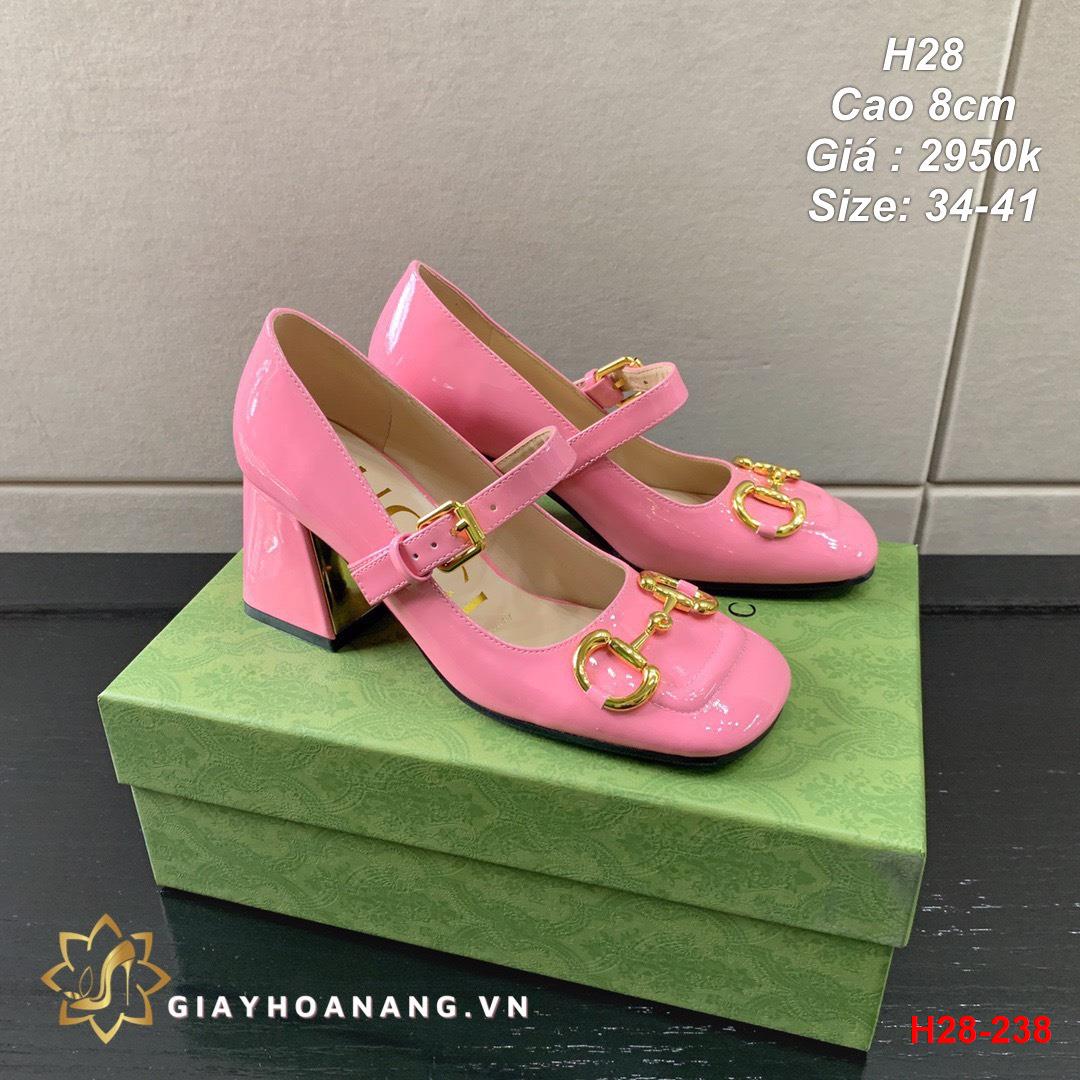 H28-238 Gucci giày cao 8cm siêu cấp