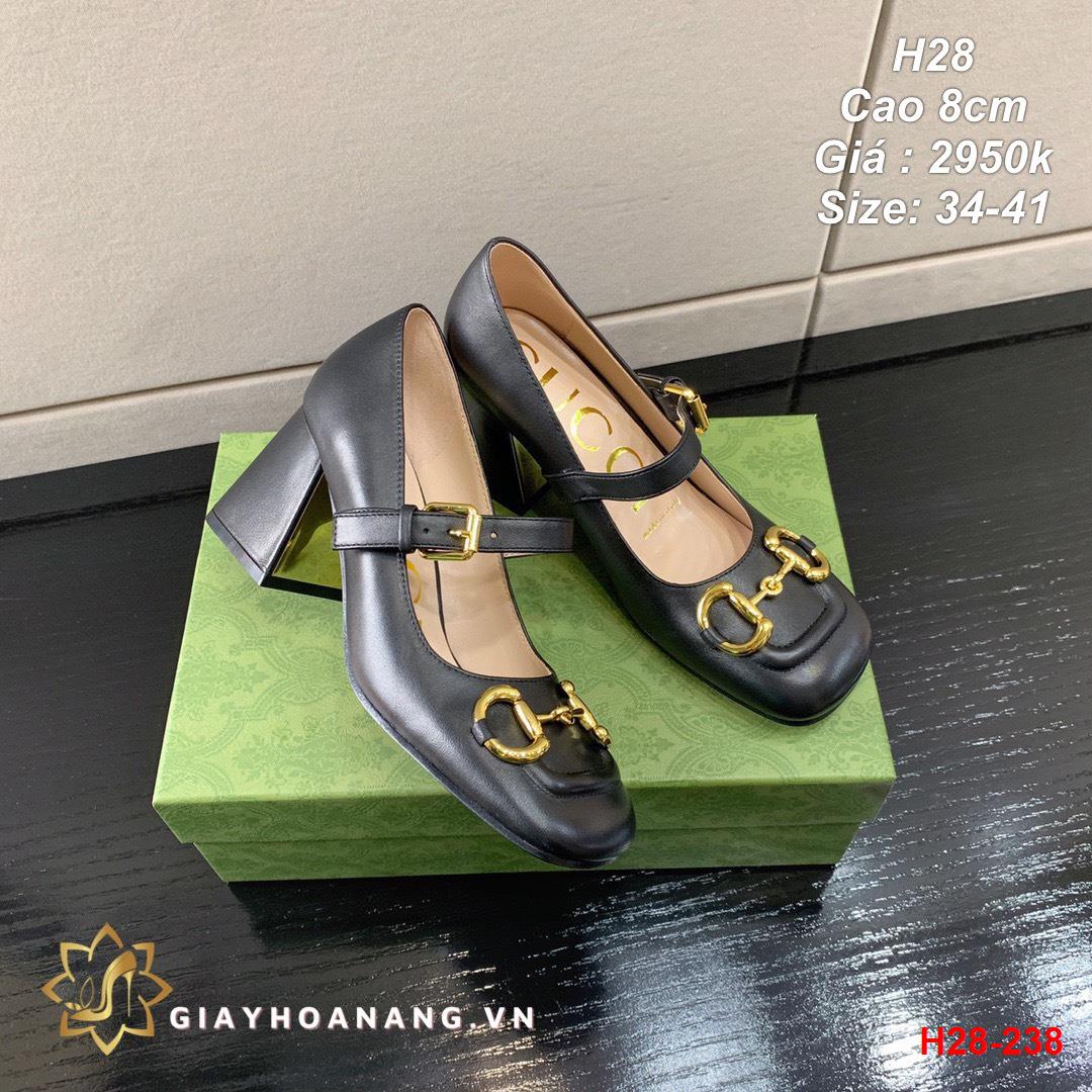 H28-238 Gucci giày cao 8cm siêu cấp