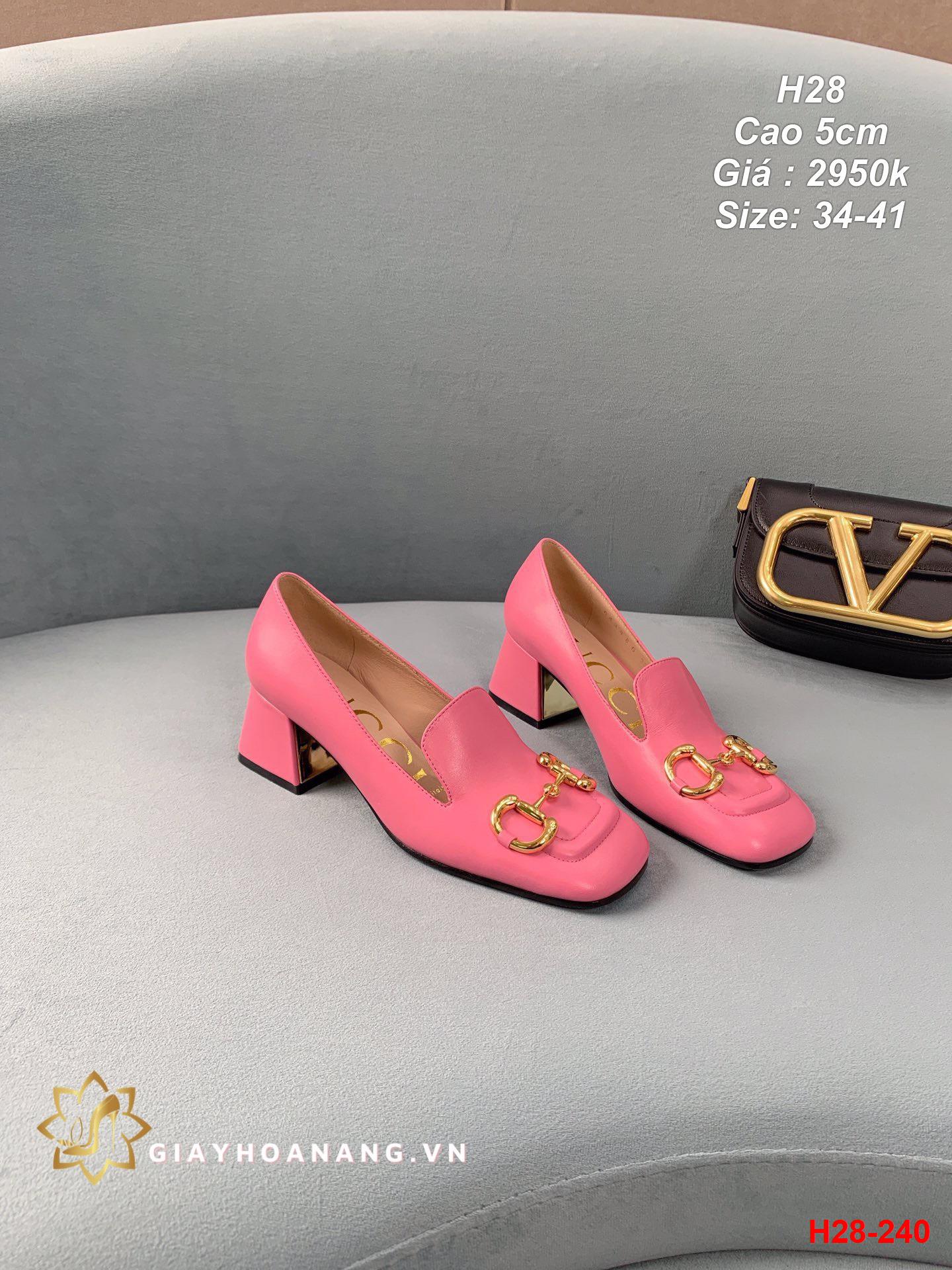 H28-240 Gucci giày cao 5cm siêu cấp
