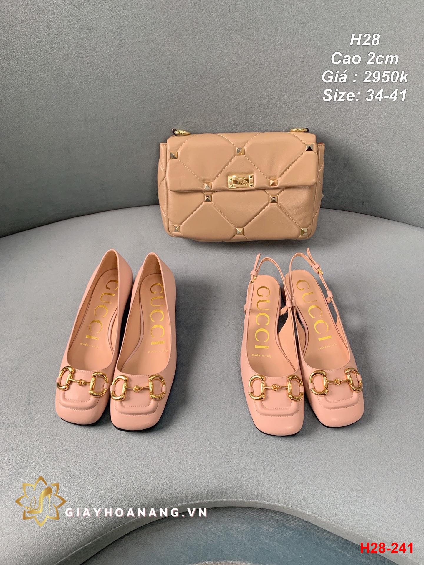 H28-241 Gucci giày cao 2cm siêu cấp