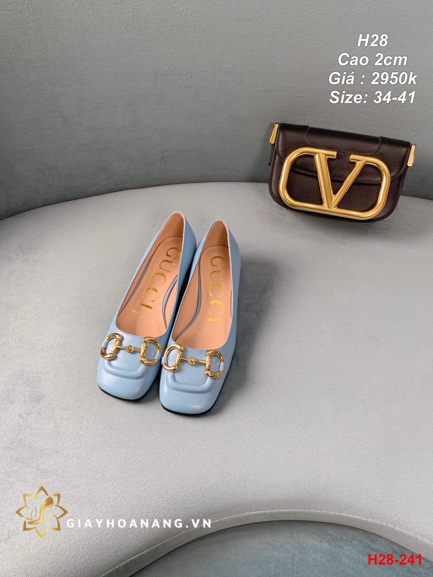 H28-241 Gucci giày cao 2cm siêu cấp