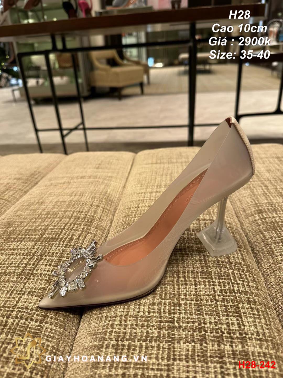 H28-242 Amina  Muaddi giày cao 10cm siêu cấp