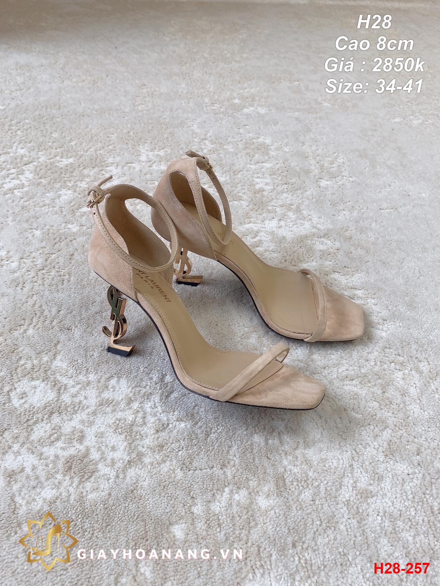 H28-257 Saint Laurent sandal cao 8cm siêu cấp