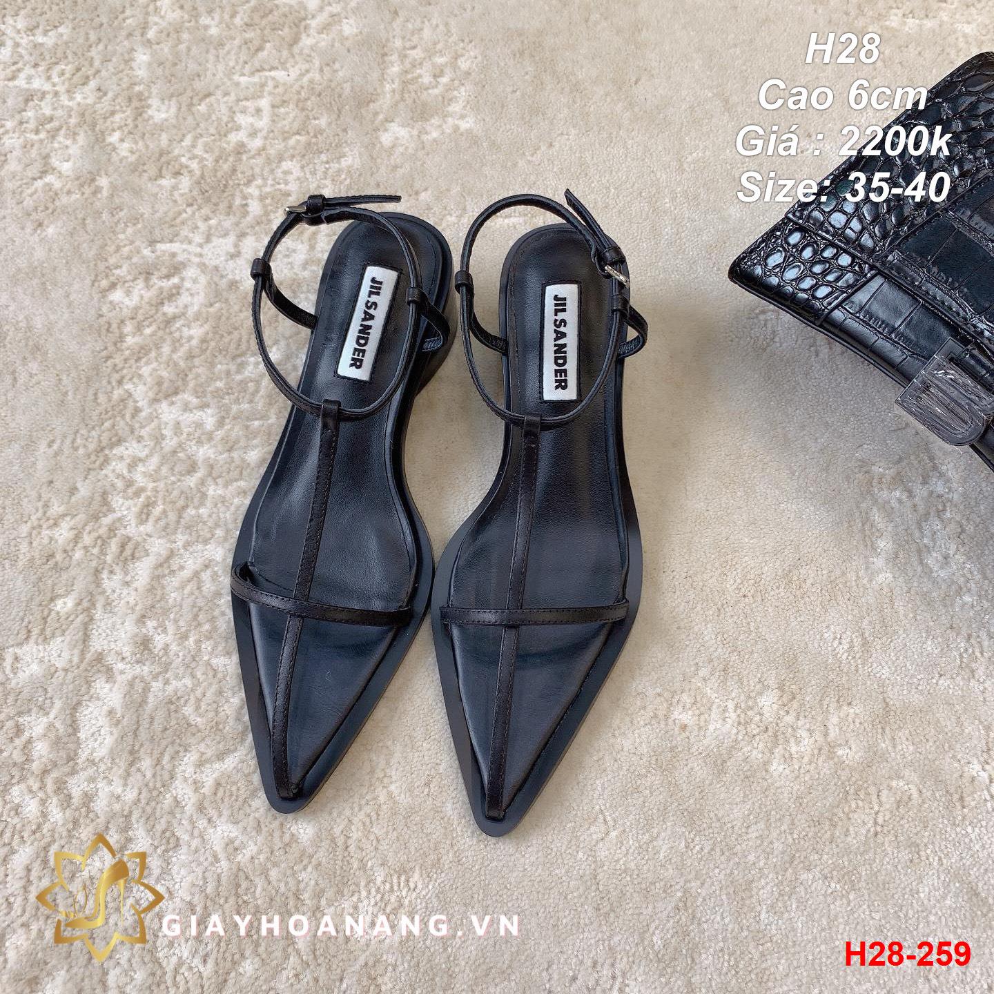 H28-259 Jil Sander sandal cao 6cm siêu cấp