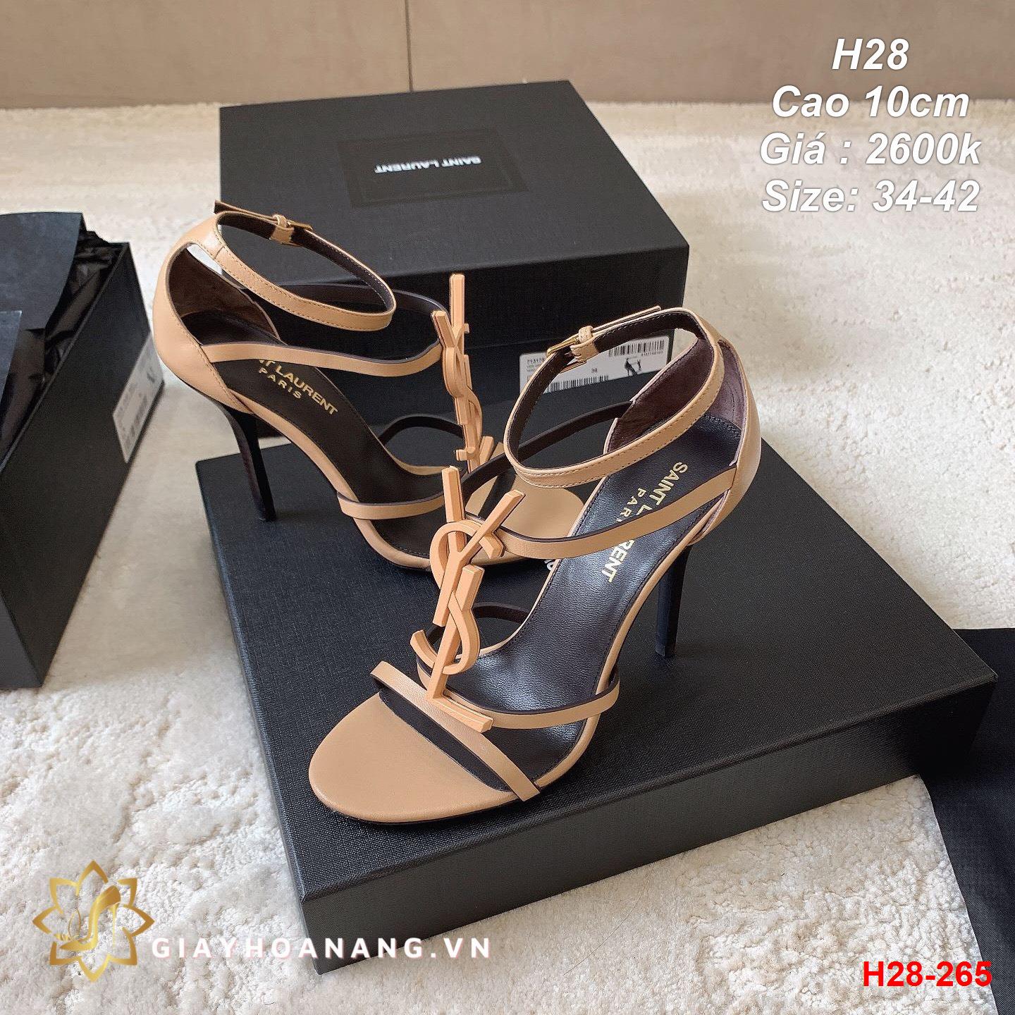 H28-265 Saint Laurent sandal cao 10cm siêu cấp