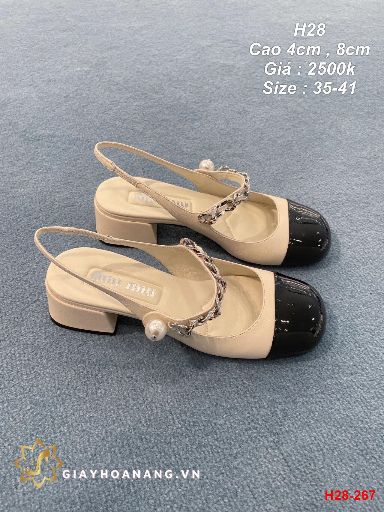 H28-267 Miu Miu sandal cao 4cm , 8cm siêu cấp