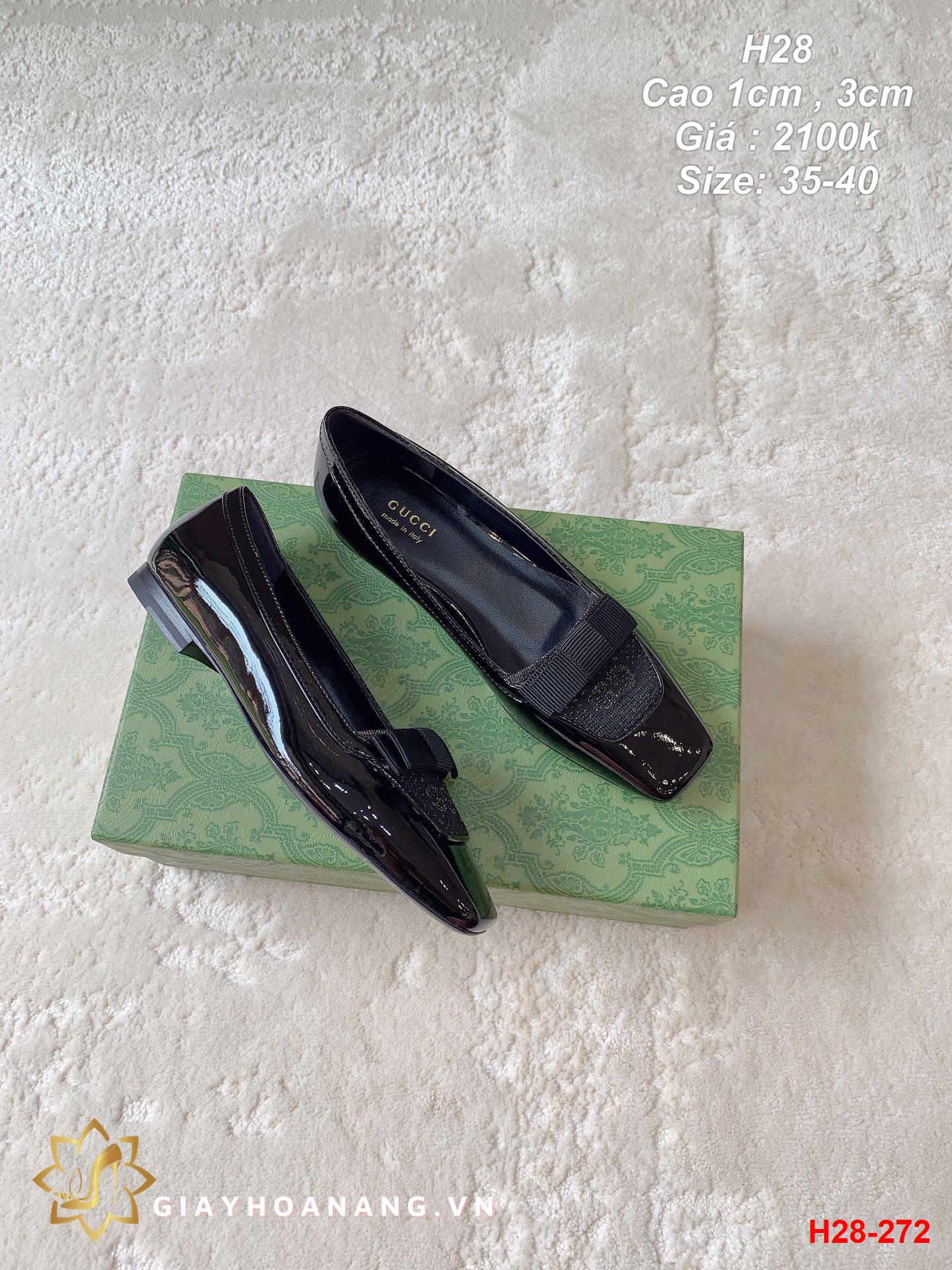 H28-272 Gucci giày cao 1cm , 3cm siêu cấp