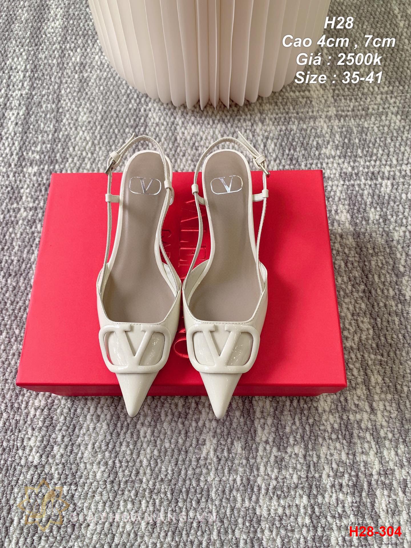 H28-304 Valentino sandal cao 4cm , 7cm siêu cấp