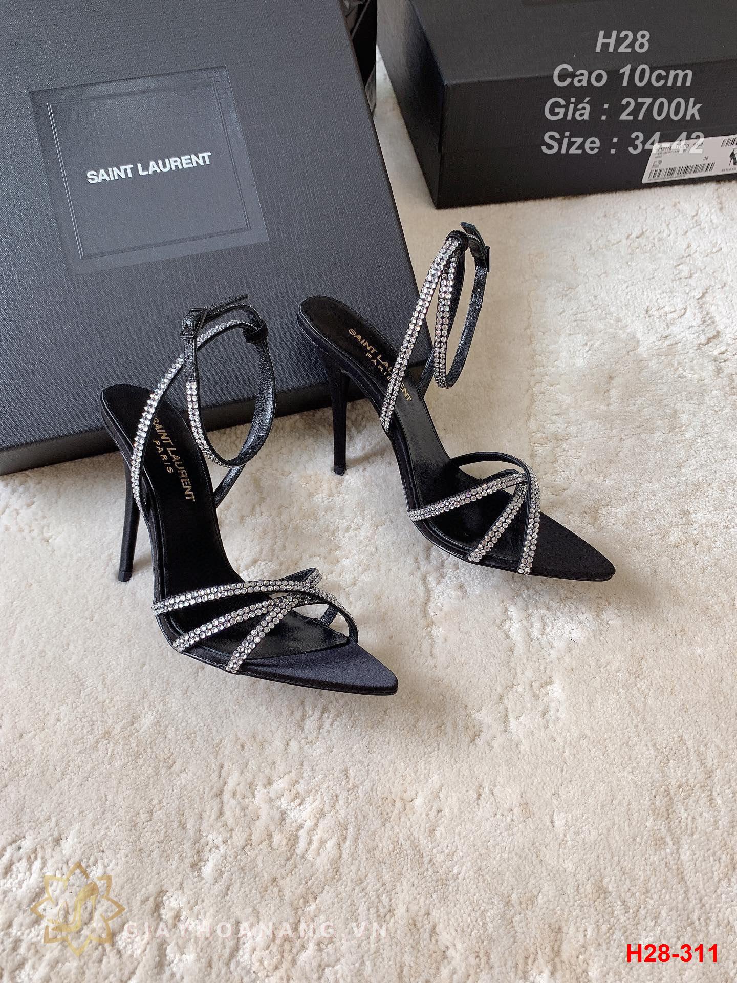 H28-311 Saint Laurent sandal cao 10cm siêu cấp