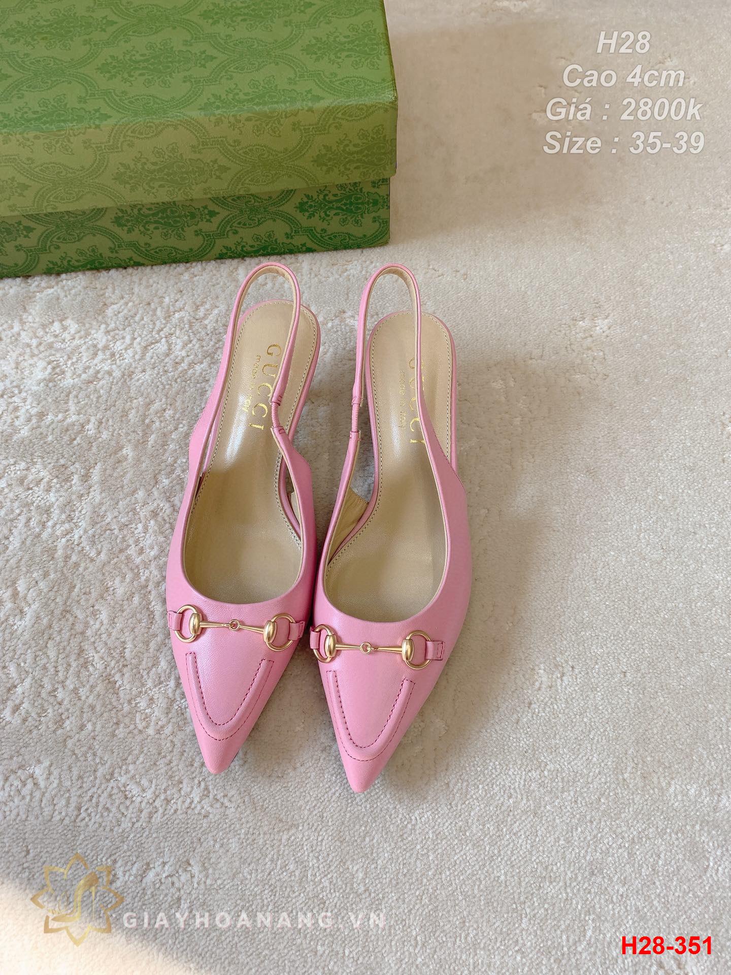 H28-351 Gucci sandal cao gót 4cm siêu cấp