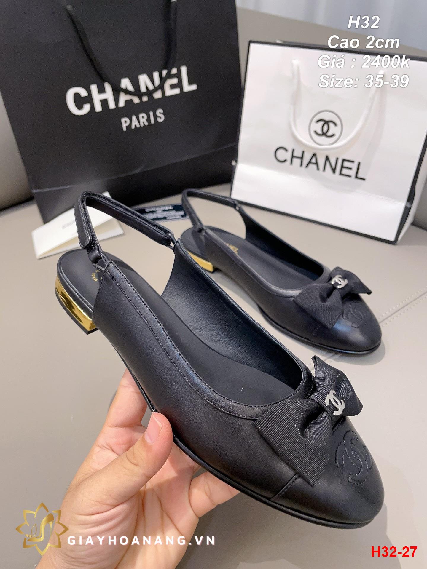 H32-27 Chanel sandal cao 2cm siêu cấp