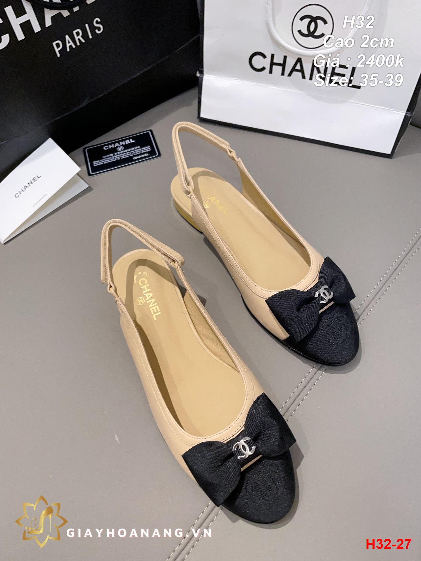 H32-27 Chanel sandal cao 2cm siêu cấp