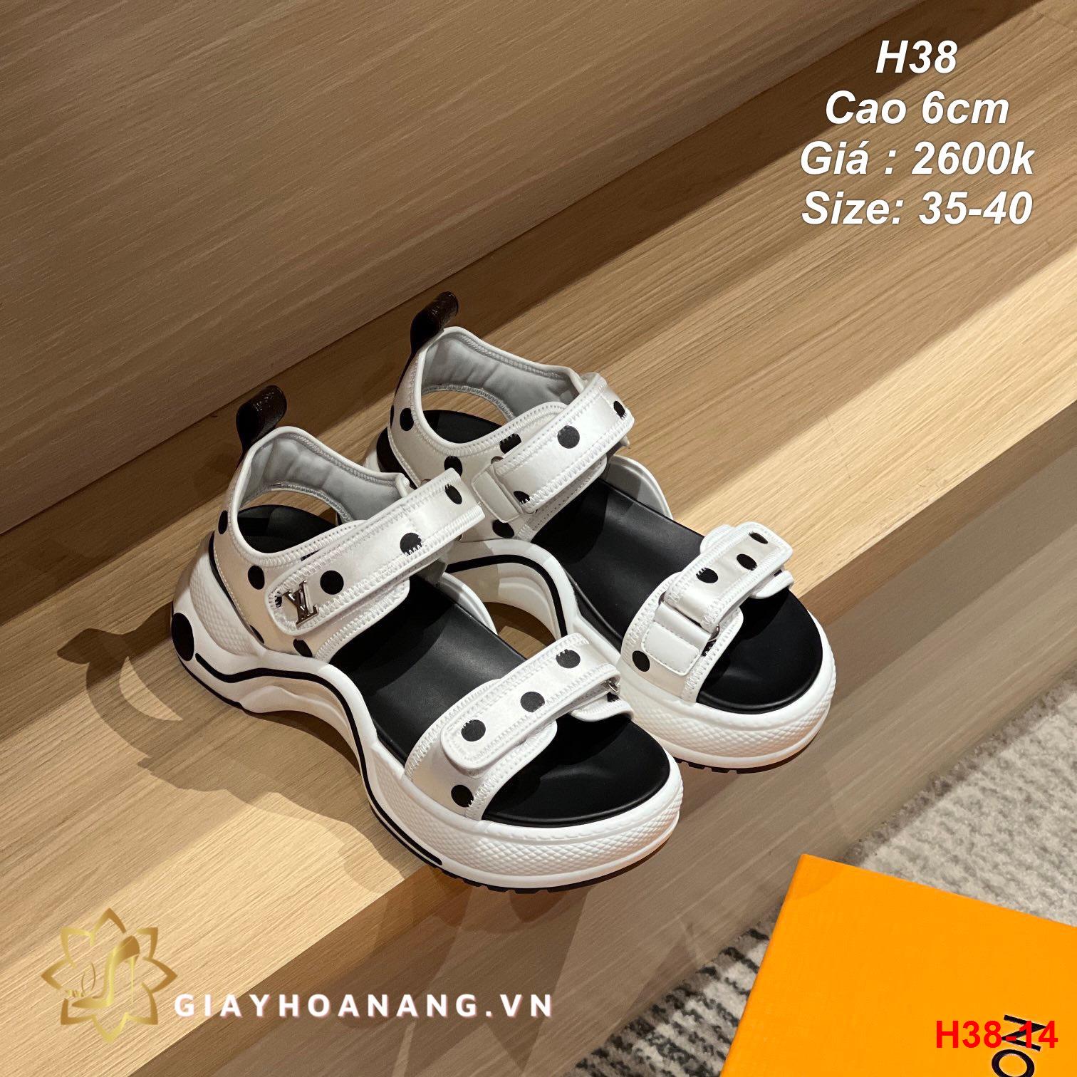 H38-14 Louis Vuitton sandal cao 6cm siêu cấp