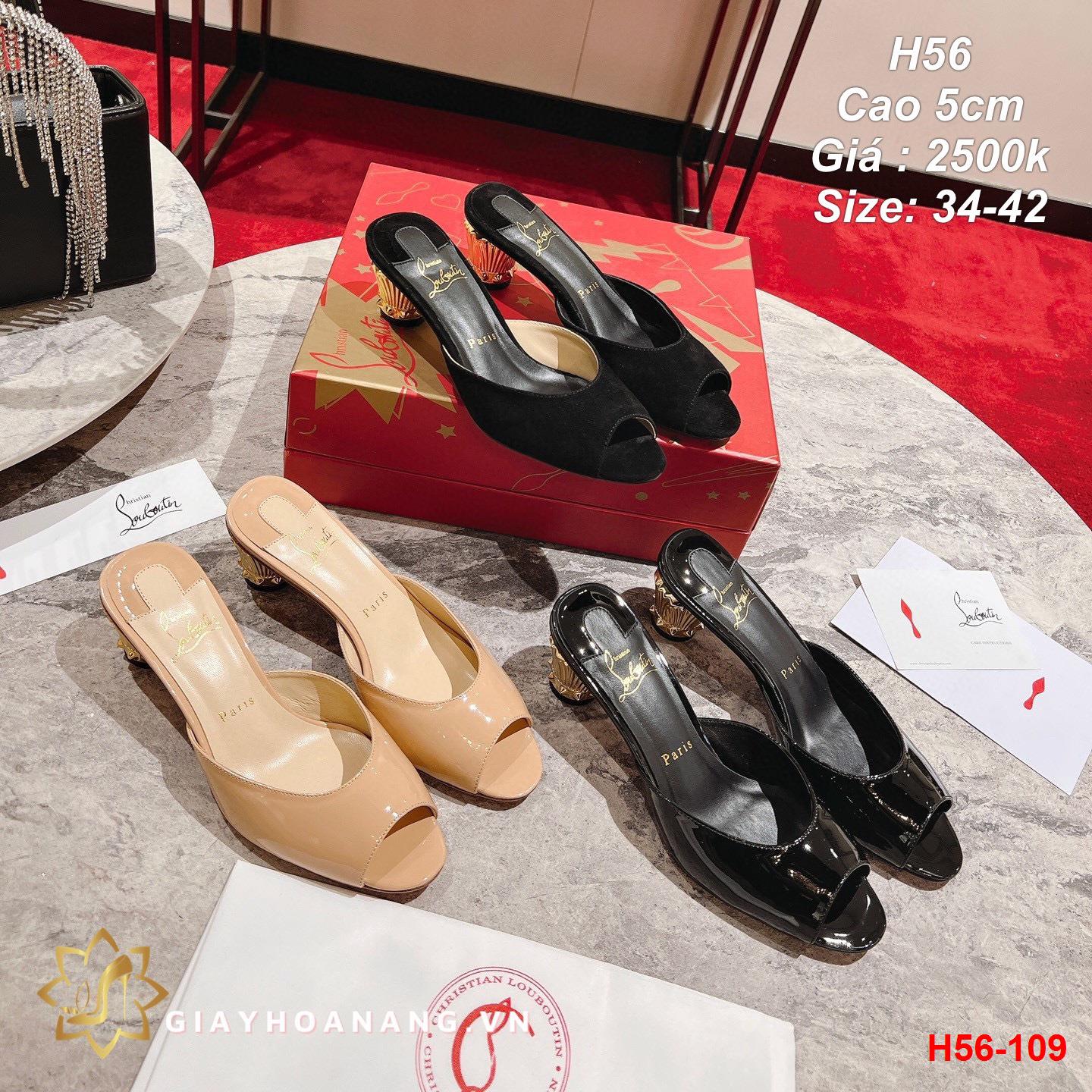 H56-109 Louboutin dép cao 5cm siêu cấp