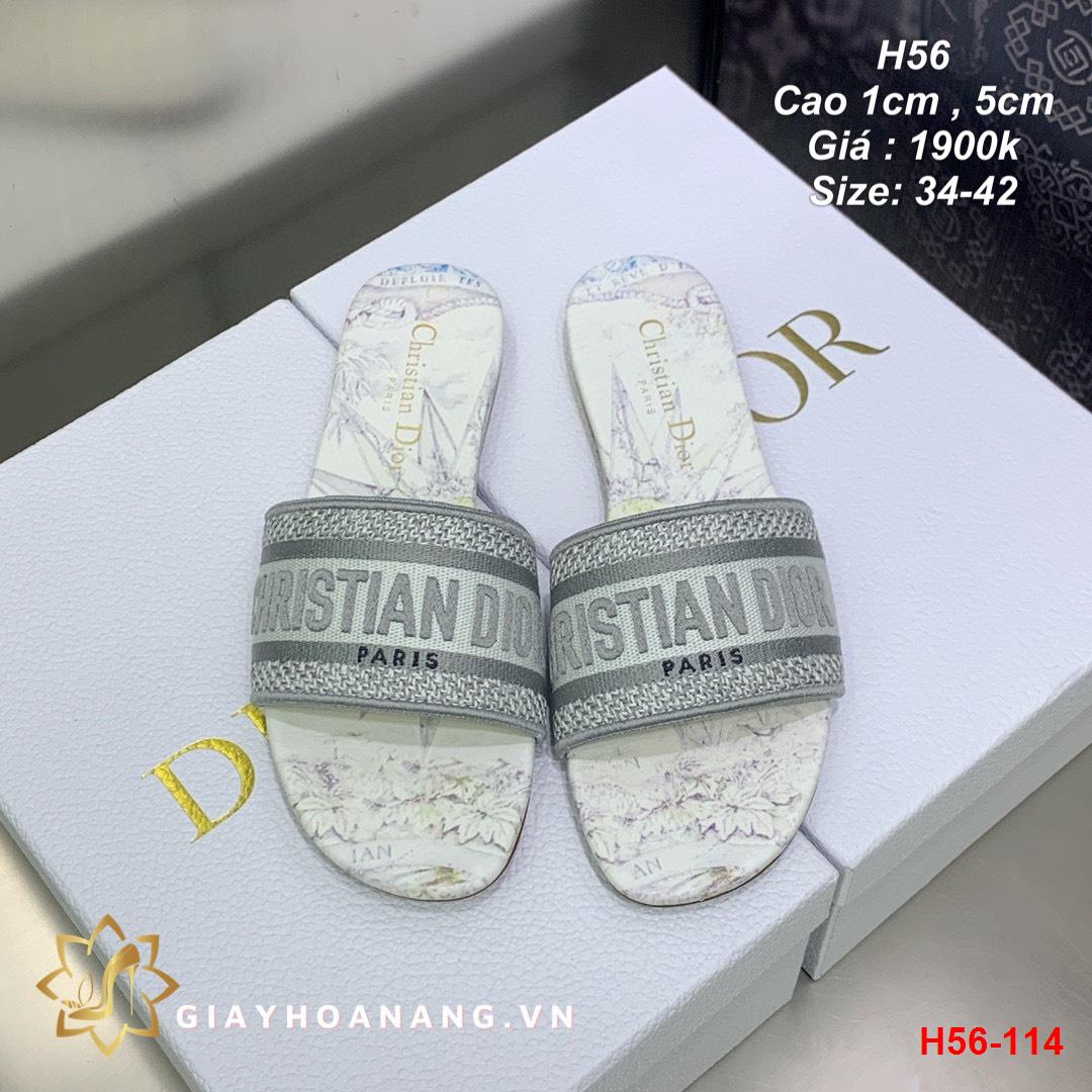 H56-114 Dior dép cao 1cm siêu cấp