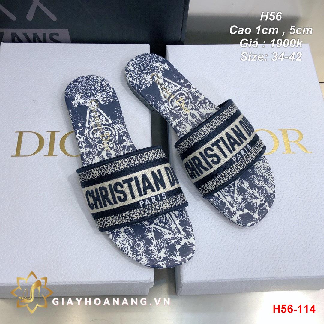 H56-114 Dior dép cao 1cm siêu cấp