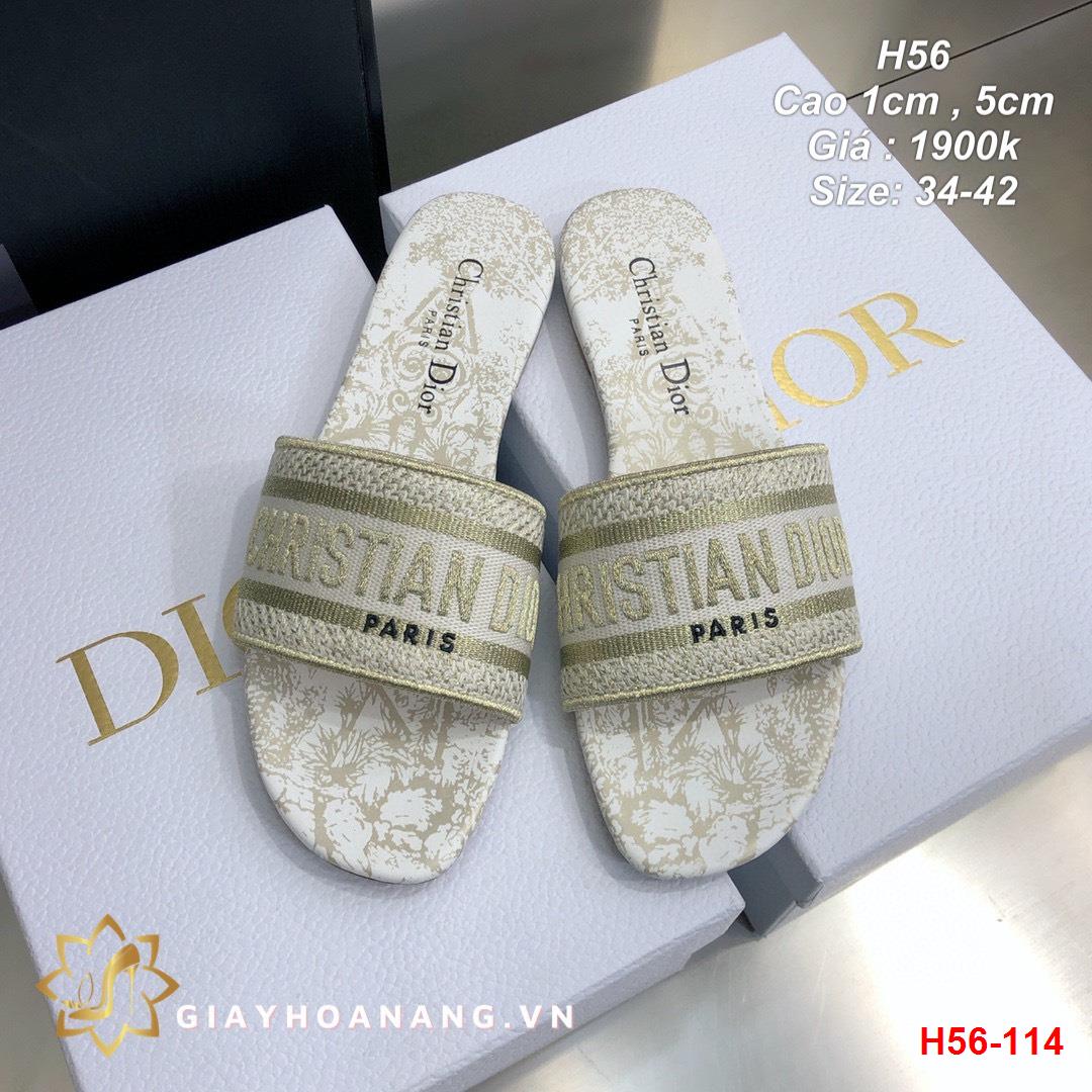 H56-114 Dior dép cao 1cm siêu cấp