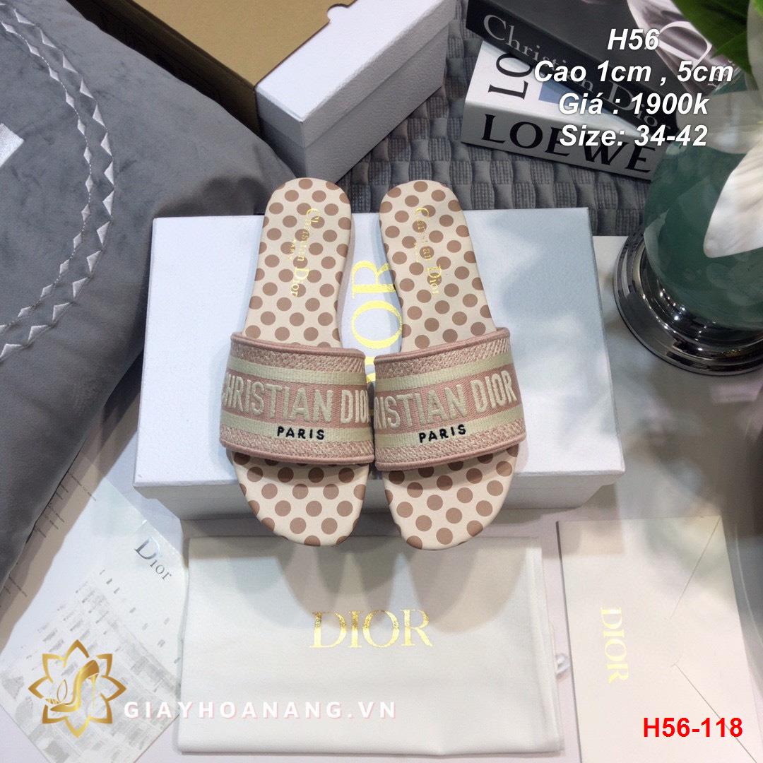 H56-118 Dior dép cao 1cm siêu cấp