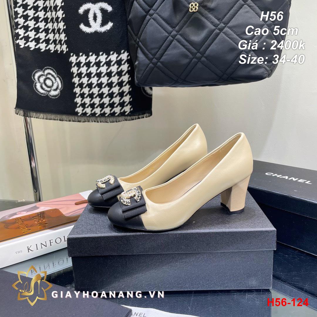 H56-124 Chanel giày cao 5cm siêu cấp