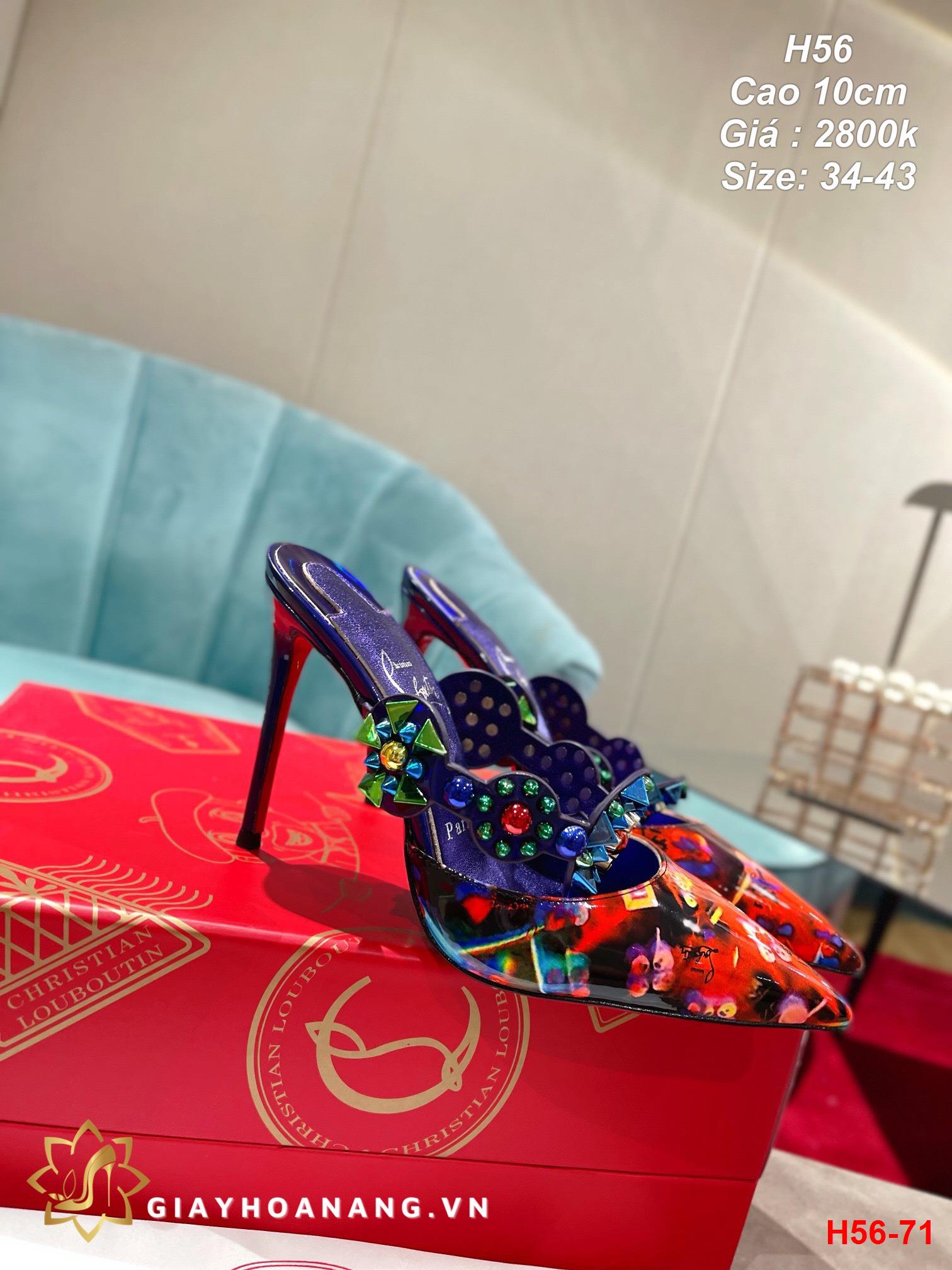 H56-71 Louboutin sandal cao 10cm siêu cấp