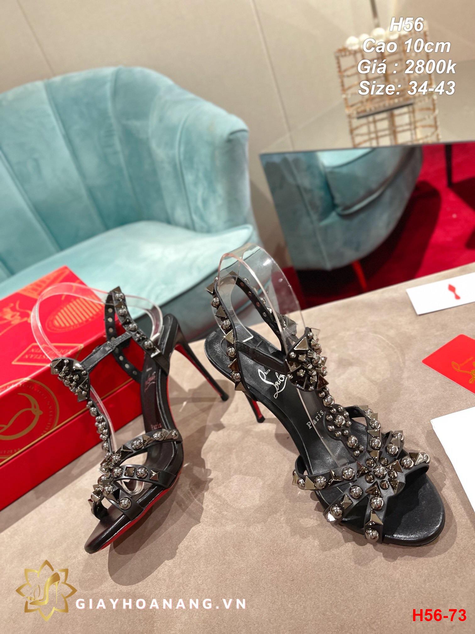 H56-73 Louboutin sandal cao 10cm siêu cấp