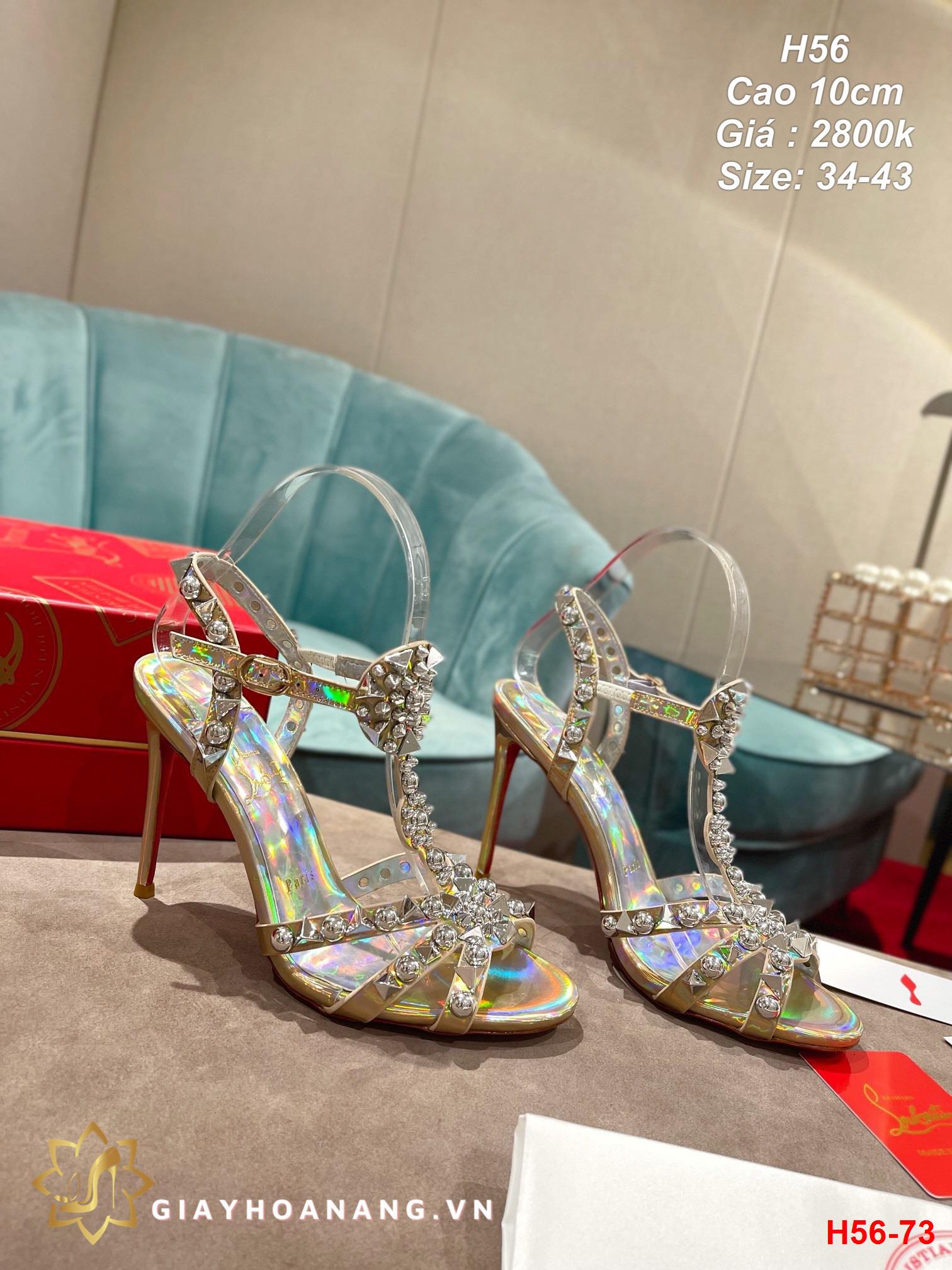 H56-73 Louboutin sandal cao 10cm siêu cấp