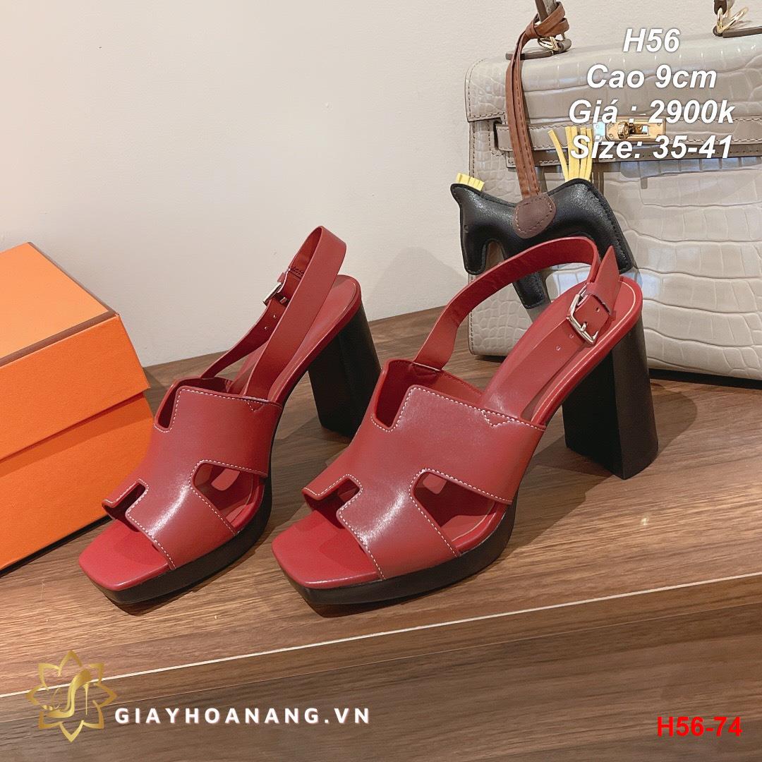 H56-74 Hermes sandal cao 9cm siêu cấp