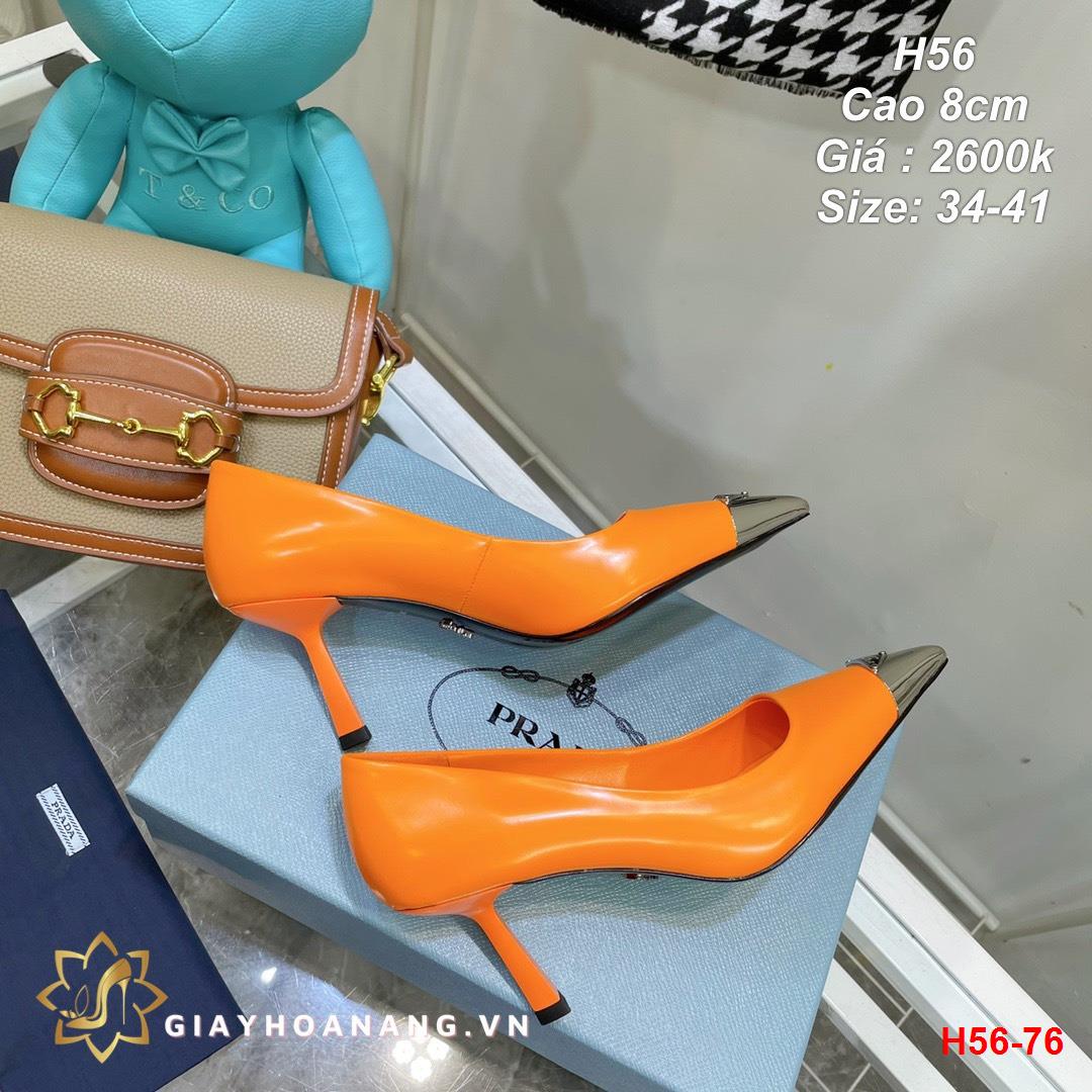 H56-76 Prada giày cao 8cm siêu cấp