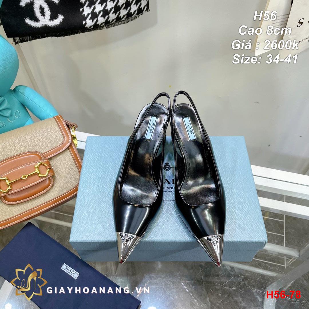 H56-78 Prada sandal cao 8cm siêu cấp