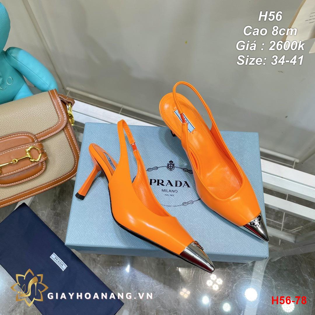 H56-78 Prada sandal cao 8cm siêu cấp