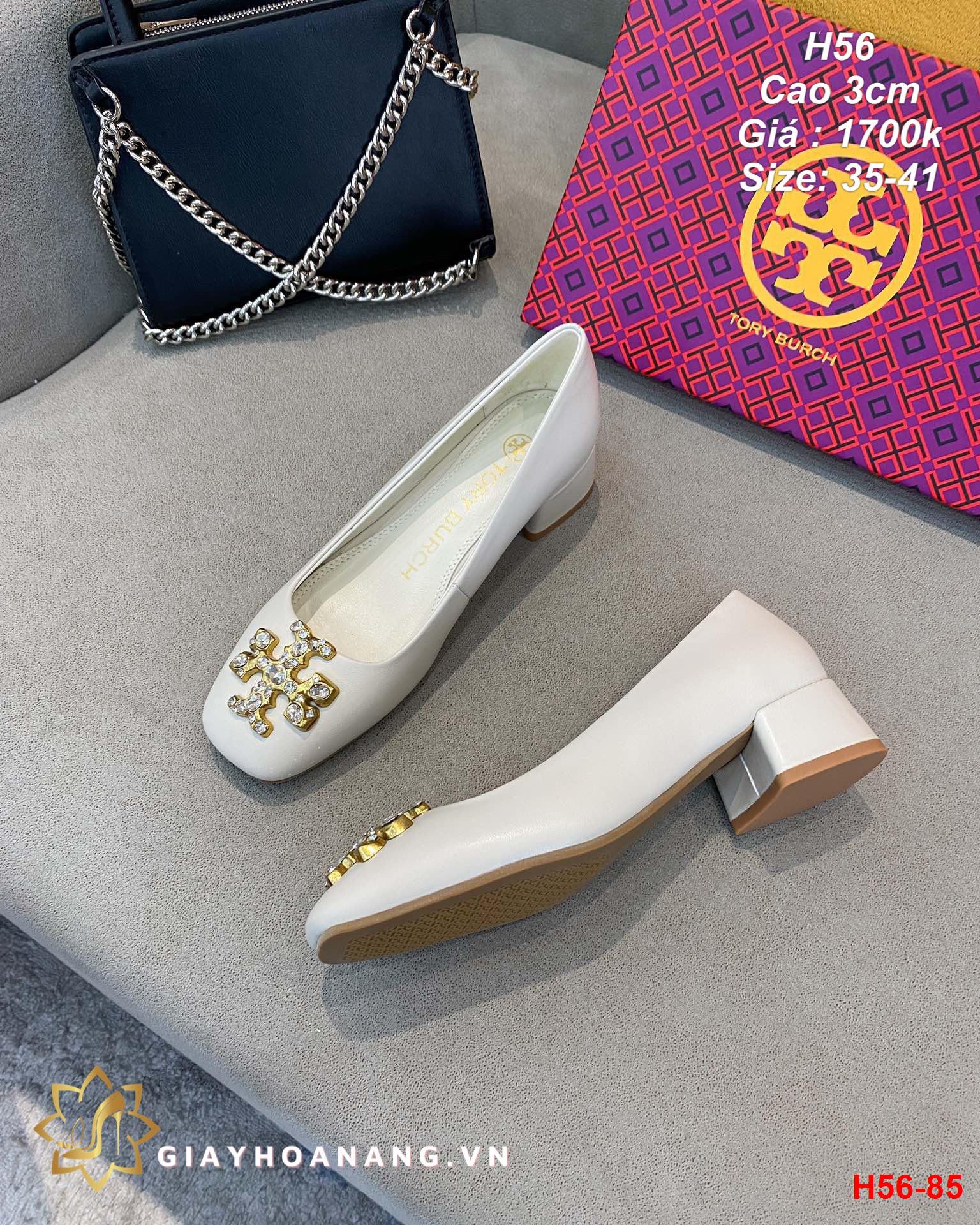 H56-85 Tory Burch giày cao 3cm siêu cấp